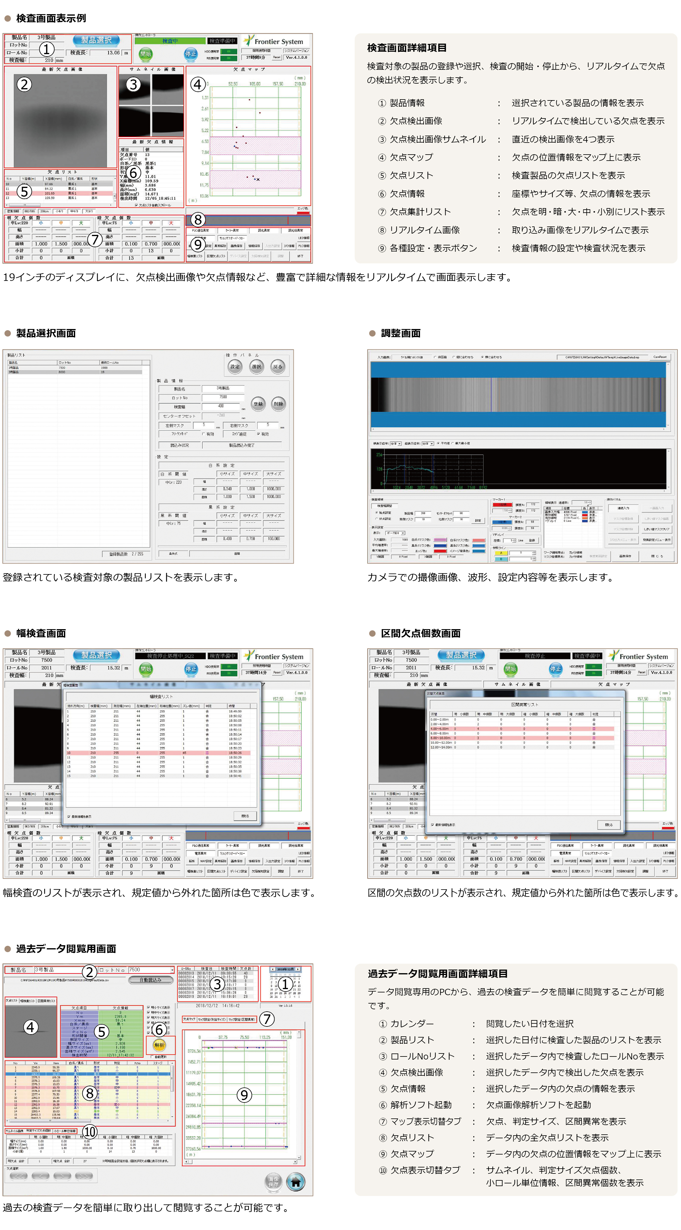 検査画面表示